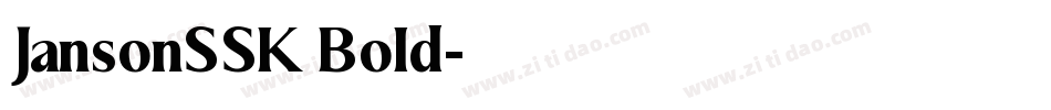 JansonSSK Bold字体转换